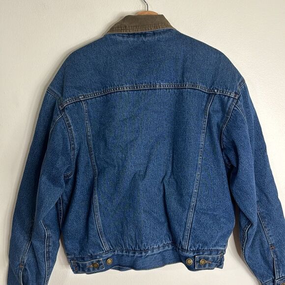 Vtg northwest blue denim jacket fleece lined button up size large - Picture 11 of 11